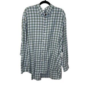 Vineyard Vines Mens XXL Whale Shirt Plaid Cotton Button Front Long Sleeve Preppy